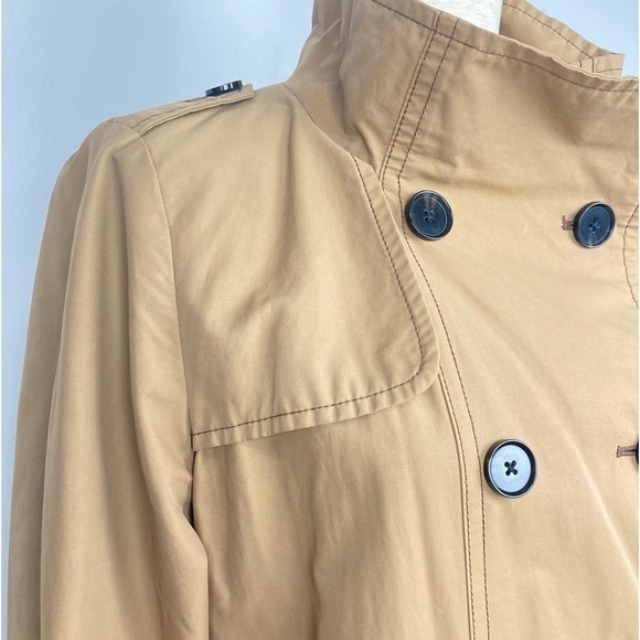 GAP Double Breasted Trench Coat/Raincoat Tan Khaki - Picture 11 of 14